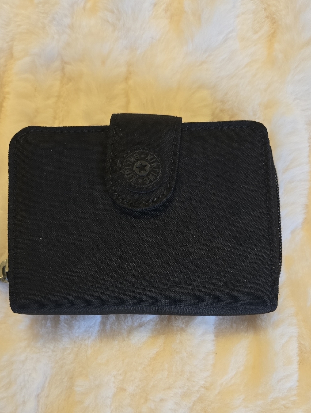 Kipling Black Canvas Snap & Zip Wallet